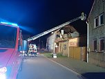 Giebeldach in Seehausen eingestürzt (Foto: Feuerwehr Seehausen/Feuerwehr Bad Frankenhausen/Silvio Dietzel )