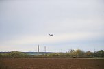 Airbus fliegt im Tiefflug über den Kyffhäuserkreis (Foto: S. Dietzel)