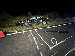 Schwerer Unfall gestern Abend auf der B4 (Foto: S.Dietzel)