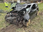 Schwerer Unfall auf der B249 in Rockensu&szlig;ra (Foto: Feuerwehr(Silvio Dietzel)
