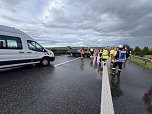 Unfall heute Abend auf der A 38 (Foto: S.Dietzel)
