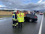 Unfall heute Abend auf der A 38 (Foto: S.Dietzel)