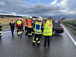 Unfall heute Abend auf der A 38 (Foto: S.Dietzel)