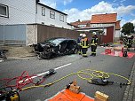 Unfall in Breitenbach (Foto: Feuerwehr Breitenbach/Eichsfeld , Silvio Dietzel) Unfall in Breitenbach (Foto: Feuerwehr Breitenbach/Eichsfeld , Silvio Dietzel)