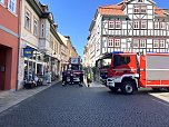 Einsatz heute Vormittag in Bad Langensalzas Innenstadt (Foto: oas) Einsatz heute Vormittag in Bad Langensalzas Innenstadt (Foto: oas)