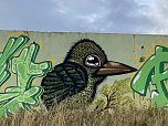 Vogelgraffiti auf einer Wanderung zwischen Rottleben und Frankenhausen (Foto: Wolfgang Lehmann)