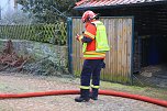Scheunenbrand heute Morgen in Himmelsberg (Foto: S.Dietzel)