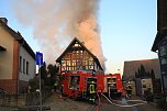 Scheunenbrand heute Morgen in Himmelsberg (Foto: S.Dietzel)