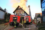 Scheunenbrand heute Morgen in Himmelsberg (Foto: S.Dietzel)