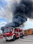 Brand bei Th&uuml;ringen Recycling in Bad Langensalza (Foto: Feuerwehr Bad Langensalza )