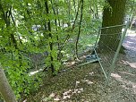 Gesperrter Wanderweg hinter den Wartt&uuml;rmchen in Nordhausen.  (Foto: vgf)