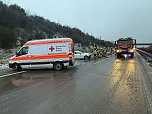 Bei Winterwetter zu schnell unterwegs: Unfall auf der A38 (Foto: S.)