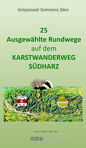 Eine Broschüre, 25 ausgewählte Rundwege (Foto: Förderverein Deutsches Gipsmuseum und Karstwanderweg )