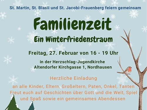 Plakat zur Familienzeit (Foto: Frank Tuschy)