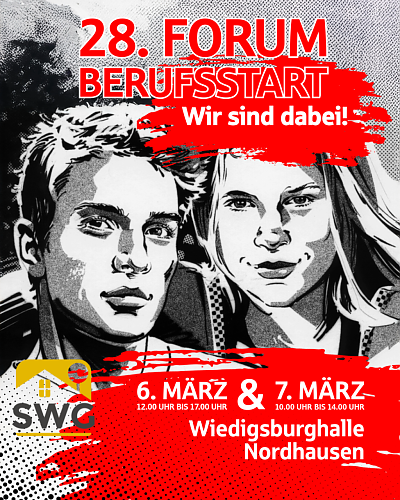 Die SWG pr&auml;sentiert sich und ihre Ausbildungsberufe beim Forum Berufsstart. (Foto: SWG Nordhausen)