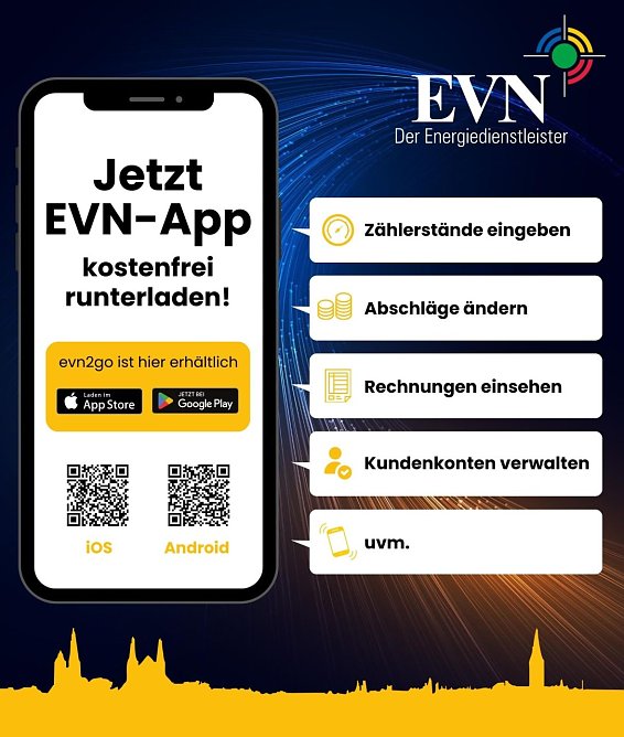 EVN2go - der Nordhäuser Energieversorger hat eine eigene App für Nutzer entwickeln lassen (Foto: EVN)