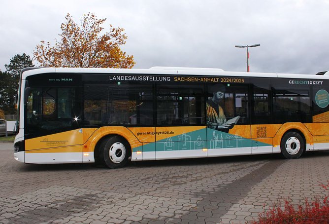 Bus für Gerechtigkeyt  (Foto: Standortentwicklungsgesellschaft Mansfeld-Südharz mbH)
