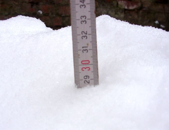 Schnee gemesen (Foto: privat)
