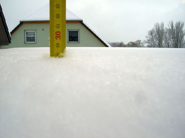 Schnee gemesen (Foto: privat)