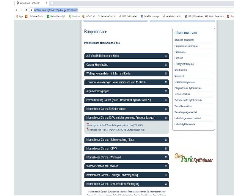 Corona: Bereitstellung Musteranzeige (Foto: Landratsamt Kyffh&auml;userkreis)