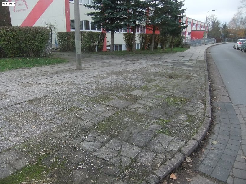 So sah es an der Schuhmannstraße vor der Sanierung aus (Foto: Stadtverwaltung Nordhausen)