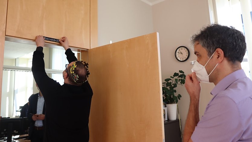 Pfarrer Riechelmann und Oberb&uuml;rgermeister Buchmann (Foto: Stadtverwaltung Nordhausen)