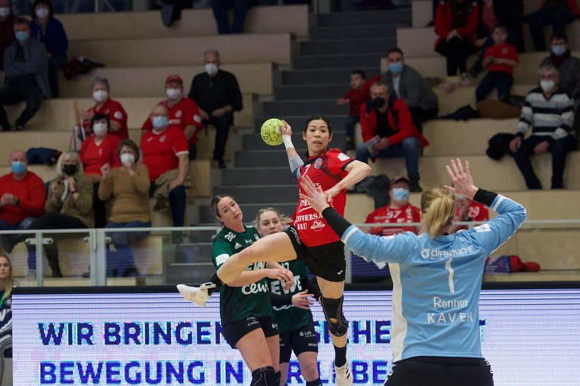 Yuki Tanabe spielt seit dieser Saison f&uuml;r den Th&uuml;ringer HC. (Foto: Franziska J. Braun/THC)