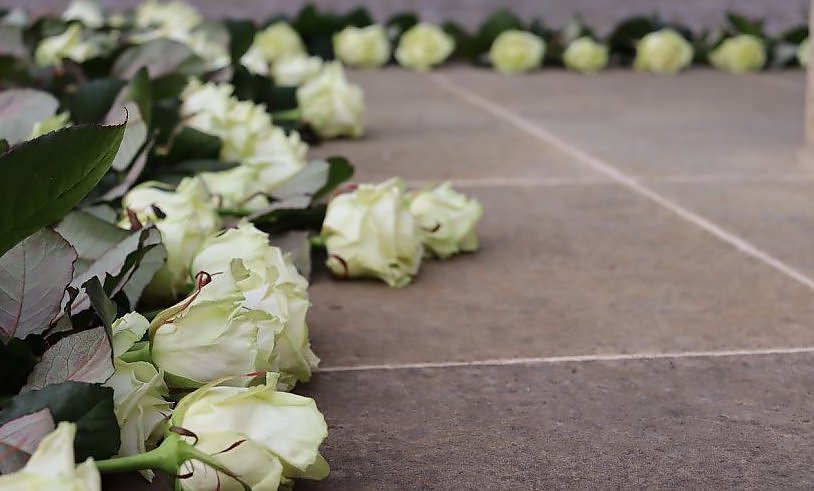 Wei&szlig;e Rosen zum Gedenken an die Opfer der Bombardierungen (Foto: Stadtverwaltung Nordhausen)