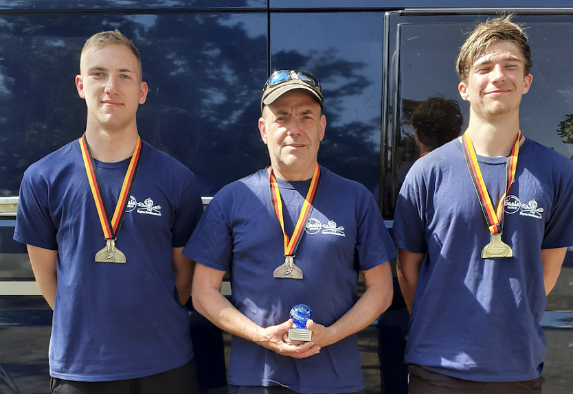 So sehen Sieger aus - Mario Köhler, Pascal Hahnemann und Olli Gothe vom TSC Neptun (Foto: TSC Neptun)