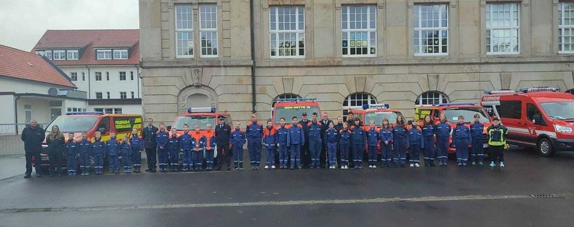 Die Jugendfeuerwehr Mitte weilte am Wochenende mit drei Teams beim Wettbewerb der Landesjugendfeuerwehr (Foto: Freiwillige Feuerwehr Mitte)