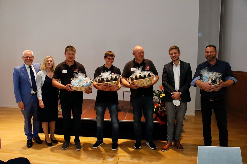 Für die "Helden der Baustelle" gab es besondere Geschenkkörbe (Foto: agl) Für die "Helden der Baustelle" gab es besondere Geschenkkörbe (Foto: agl)