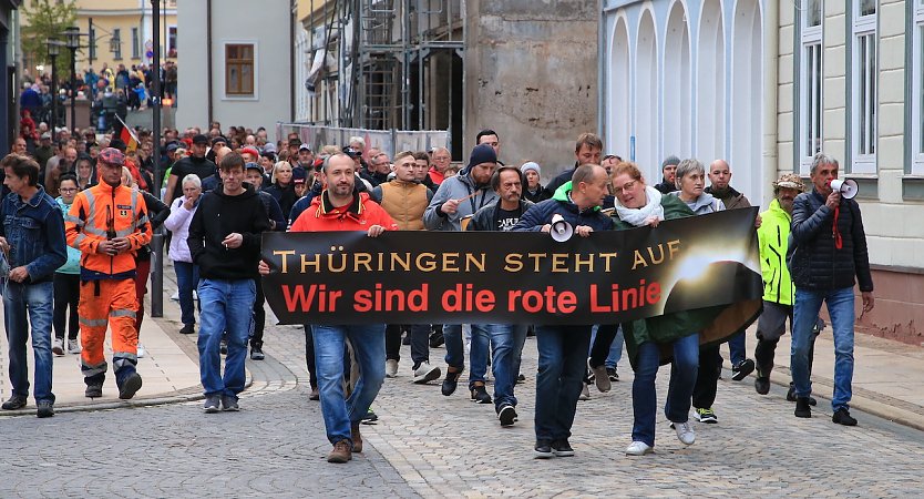 Montagsmarsch in Sondershausen (Foto: S. Dietzel)