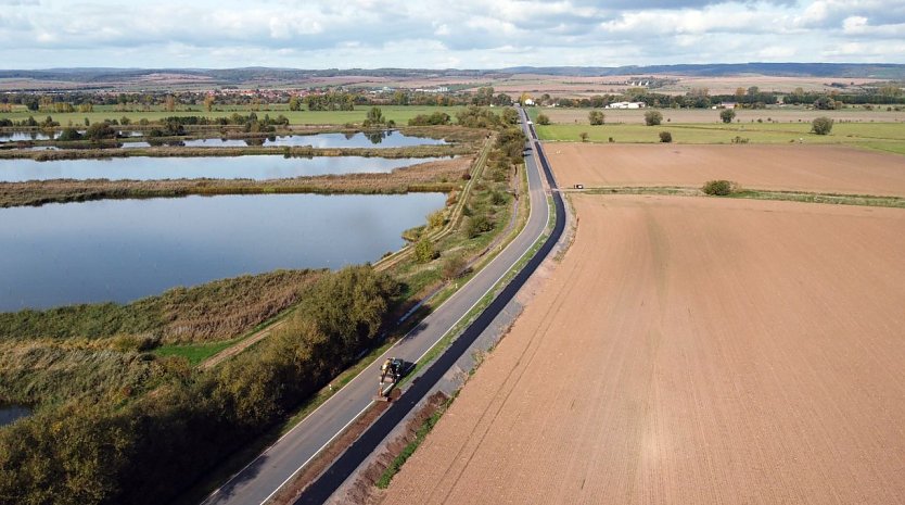 Radweg zwischen Auleben und G&ouml;rsbach (Foto: Pressestelle Landratsamt)