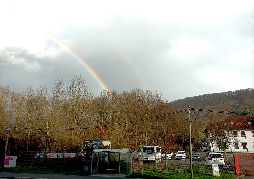 Doppelter Regenbogen über Sondershausen (Foto: T. Leipold)