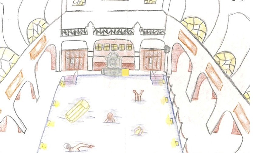 Eine der ersten Darstellungen des Badehauses (Foto: BHN) Eine der ersten Darstellungen des Badehauses (Foto: BHN)