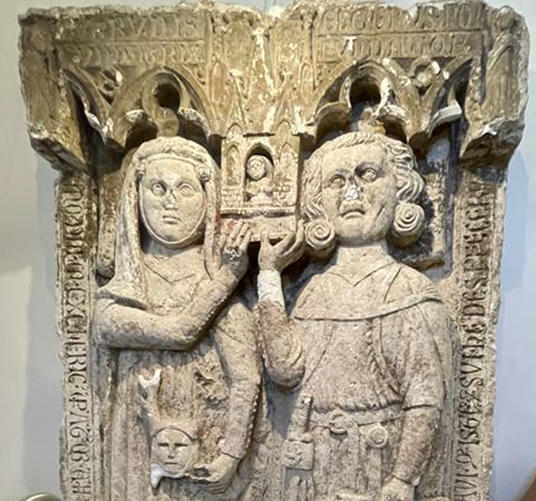 Steinoblongum der Stifter Lutradis und Elgerus (Foto: Tim Sch&auml;fer)