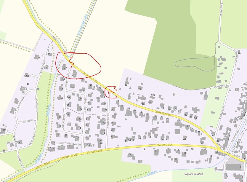 Baustellenbereiche in Neustadt (Foto: Untere Verkehrsbeh&ouml;rde Landratsamt Nordhausen)