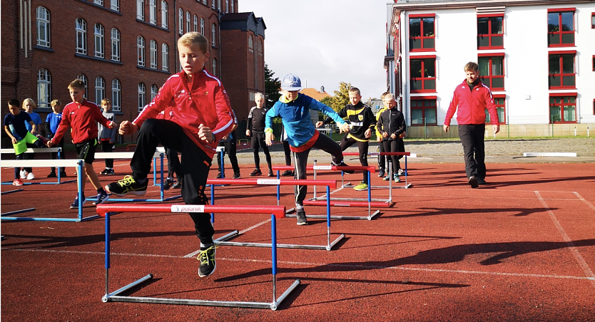 Th&uuml;ringer Leichtathletiktalente trafen sich in Nordhausen (Foto: Sandra Arm)