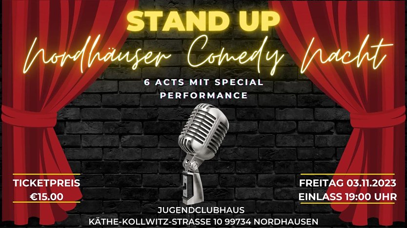 Zweite Nordhäuser Comedy Nacht (Foto: Laura Fullmann) Zweite Nordhäuser Comedy Nacht (Foto: Laura Fullmann)