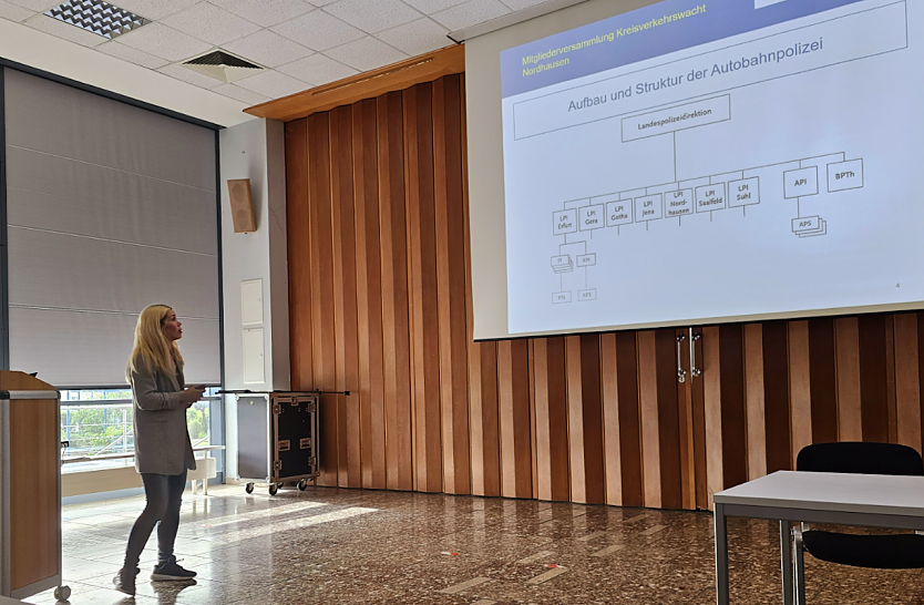  stellvertretende Dienststellenleiterin der Autobahnpolizei Abteilung Nord, Frau Sonnabend (Foto: Kreisverkehrswacht Nordhausen)