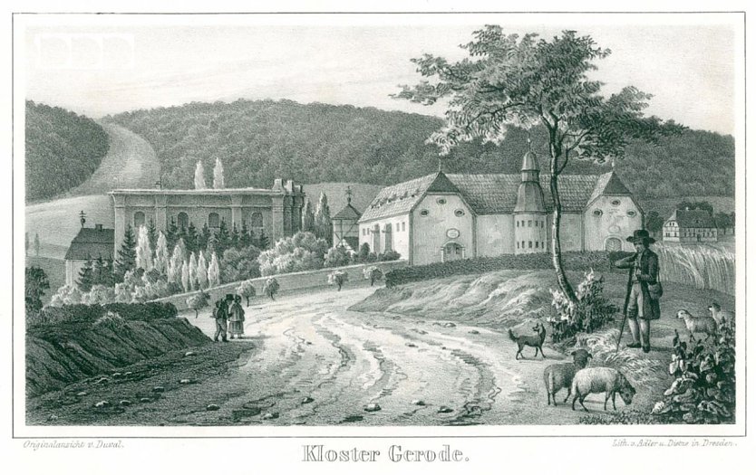 Das Kloster in der historischen Ansicht (Foto: Weg der Mitte - Stiftung)