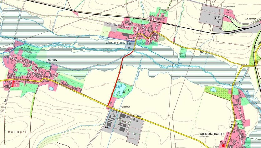 &Uuml;bersichtslageplan H&uuml;nstein (Foto: Landratsamt Nordhausen)