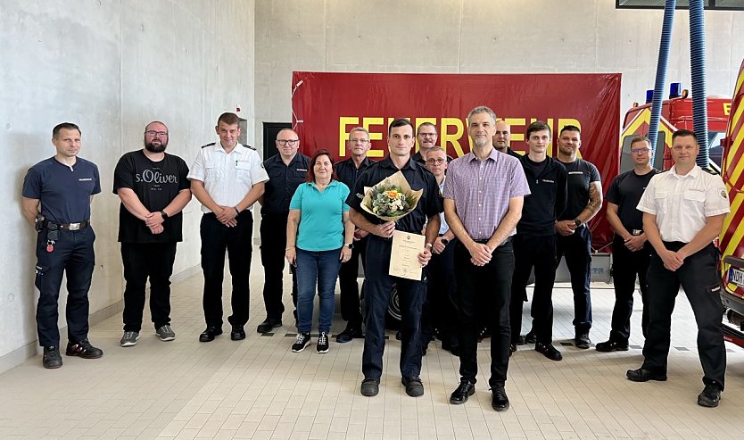 Bef&ouml;rderung f&uuml;r Marcus Weise (Foto: Stadtverwaltung Nordhausen)