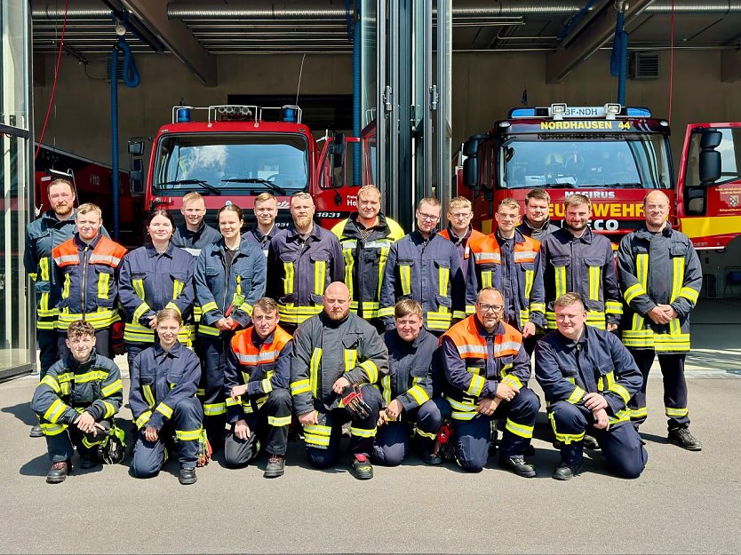 Die Kameraden haben ihre Pr&uuml;fungen erfolgreich bestanden (Foto: Stadt Nordhausen)