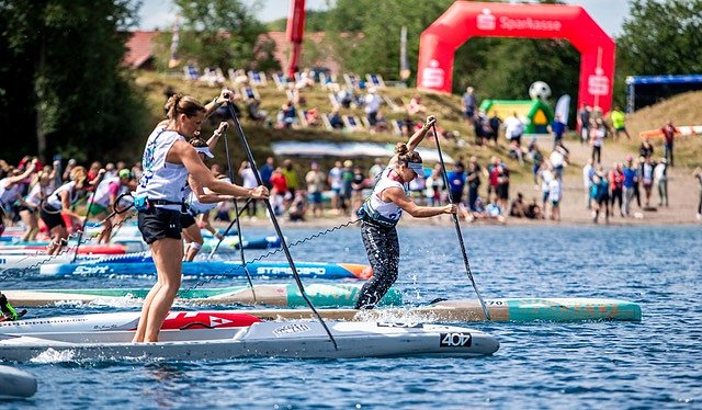 Spitzensport am Sundh&auml;user See - der SUP Cup ist zur&uuml;ck und holt am Samstag die internationale Paddel-Elite nach Nordhausen (Foto: Eurotour & Susanne Lier)