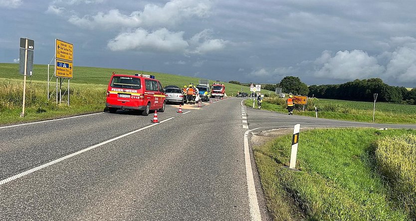 Unfall bei Werther (Foto: Feuerwehr/S.Dietzel)