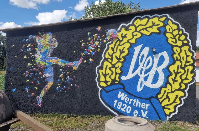 Vereinslogo gesprayt (Foto: VfB Werther)