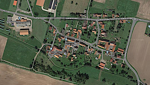 Stra&szlig;enplan Obersachswerfen (Foto: K.R&ouml;diger)