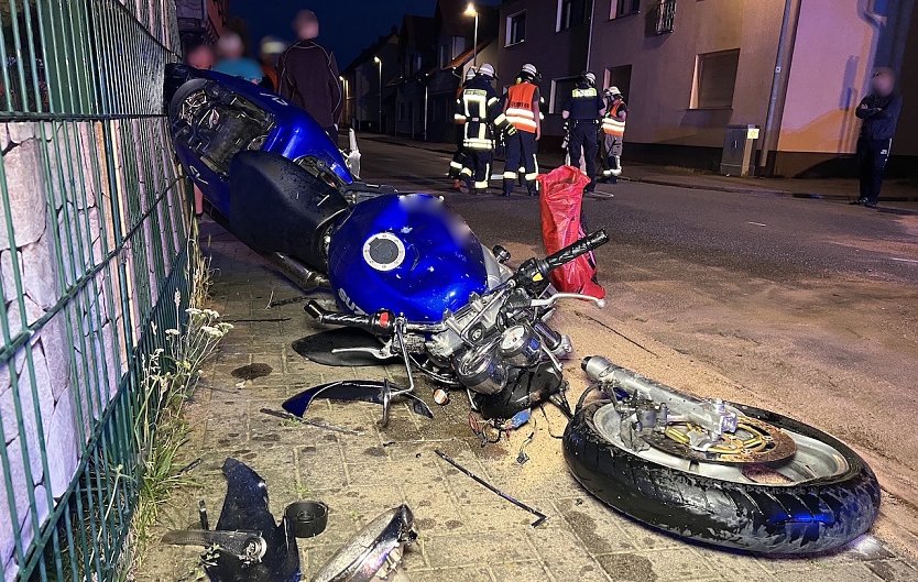 Schwerer Biker Unfall in Sondershausen (Foto: S. Dietzel)
