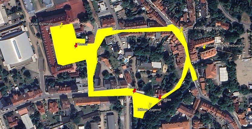 Lageplan zum diesj&auml;hrigen Altstadtfest (Foto: Medienhaus Heck)